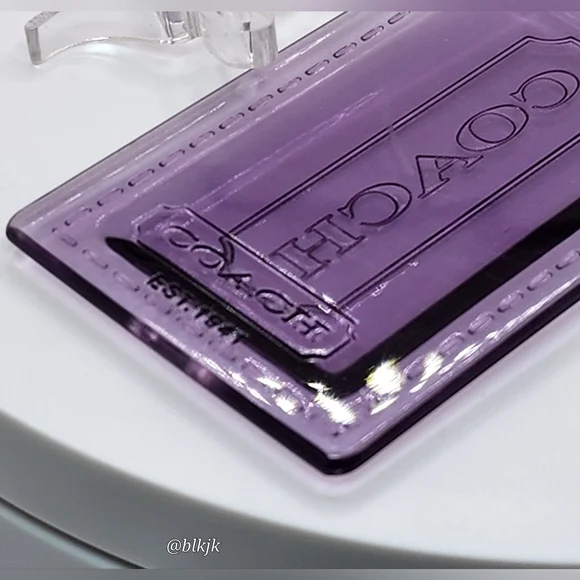 Coach Poppy Three Hangtag/Charm Set *Purple/Silver* EUC - Picture 9 of 13